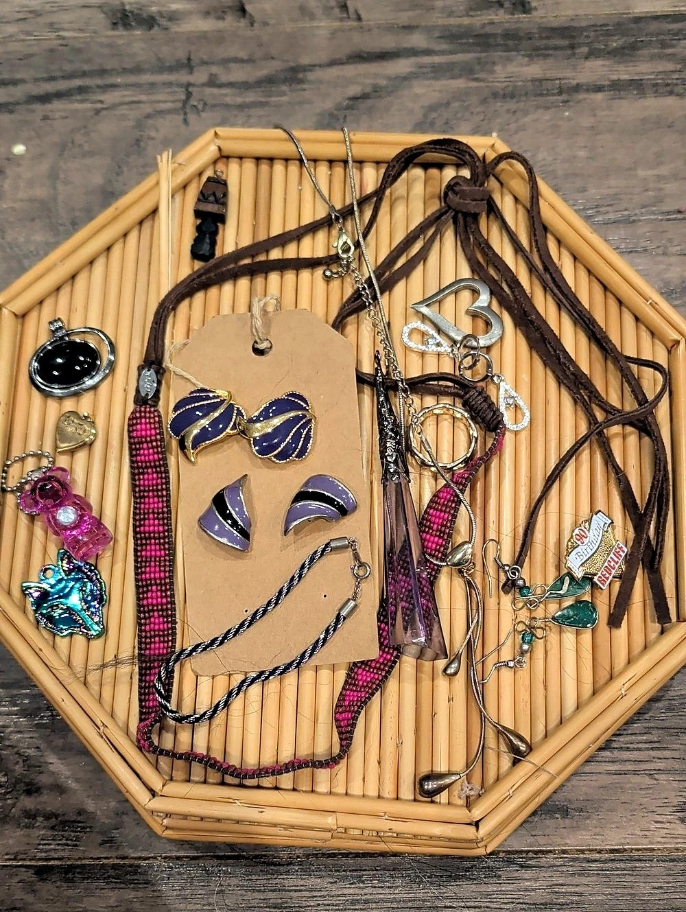 Mixed Jewelry Lot Purple Pink